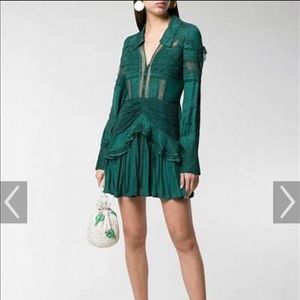 Self Portrait Dress, Size 4, Jacquard Lace Trimmed, NWT